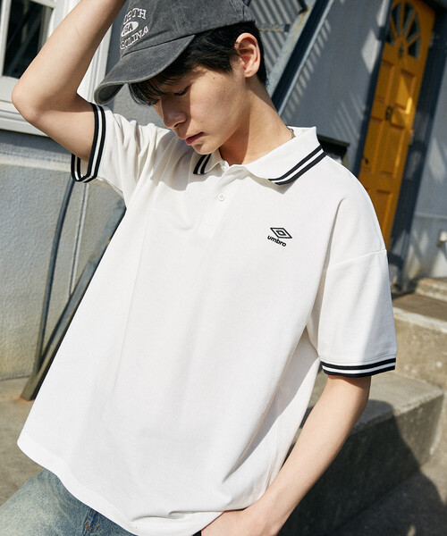 UMBRO(アンブロ)の「UMBRO × PUBLUX/アンブロ 別注 ワンポイント ロゴ 鹿子 ポロシャツ 限定展開(ポロシャツ・メンズ・ブラック/グレー/ネイビー/ホワイト・MEDIUM/LARGE)」の5枚目の写真
