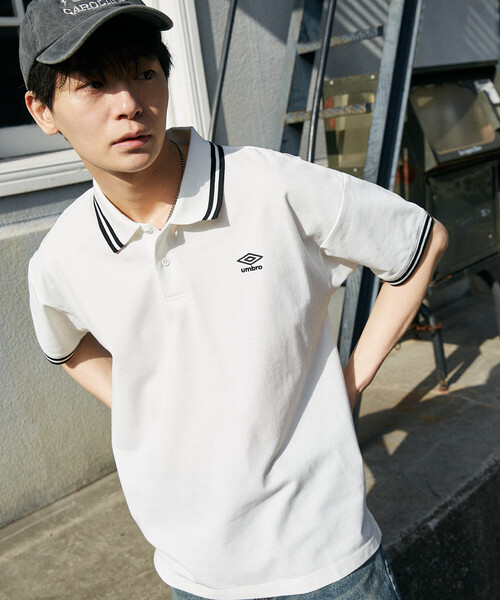 UMBRO(アンブロ)の「UMBRO × PUBLUX/アンブロ 別注 ワンポイント ロゴ 鹿子 ポロシャツ 限定展開(ポロシャツ・メンズ・ブラック/グレー/ネイビー/ホワイト・MEDIUM/LARGE)」の6枚目の写真