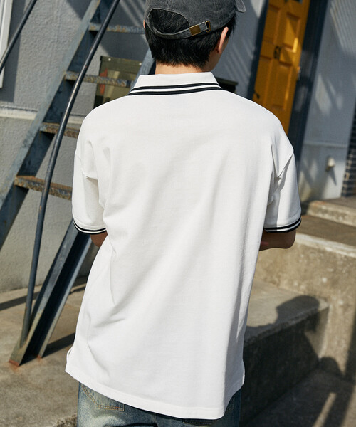 UMBRO(アンブロ)の「UMBRO × PUBLUX/アンブロ 別注 ワンポイント ロゴ 鹿子 ポロシャツ 限定展開(ポロシャツ・メンズ・ブラック/グレー/ネイビー/ホワイト・MEDIUM/LARGE)」の7枚目の写真
