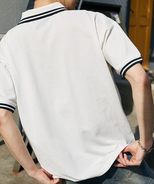 UMBRO(アンブロ)の「UMBRO × PUBLUX/アンブロ 別注 ワンポイント ロゴ 鹿子 ポロシャツ 限定展開(ポロシャツ・メンズ・ブラック/グレー/ネイビー/ホワイト・MEDIUM/LARGE)」の12枚目の写真