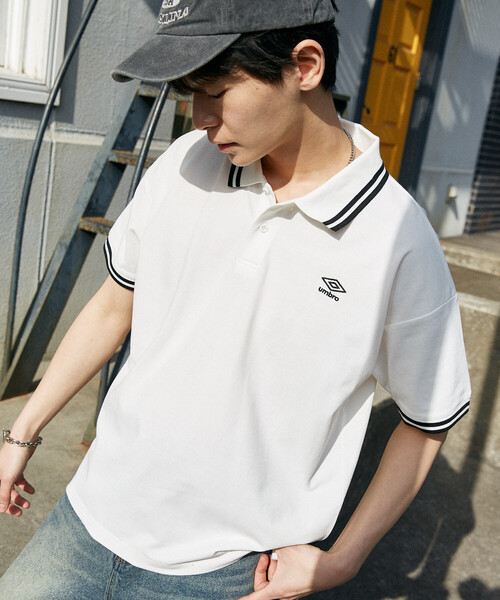 UMBRO(アンブロ)の「UMBRO × PUBLUX/アンブロ 別注 ワンポイント ロゴ 鹿子 ポロシャツ 限定展開(ポロシャツ・メンズ・ブラック/グレー/ネイビー/ホワイト・MEDIUM/LARGE)」の13枚目の写真