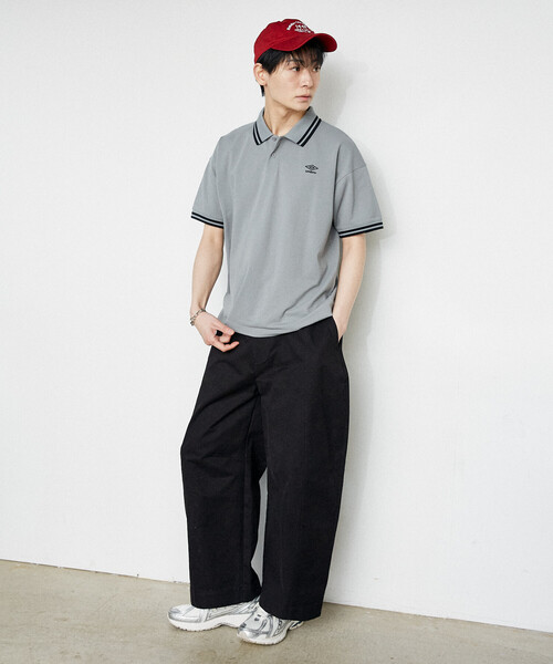 UMBRO(アンブロ)の「UMBRO × PUBLUX/アンブロ 別注 ワンポイント ロゴ 鹿子 ポロシャツ 限定展開(ポロシャツ・メンズ・ブラック/グレー/ネイビー/ホワイト・MEDIUM/LARGE)」の21枚目の写真