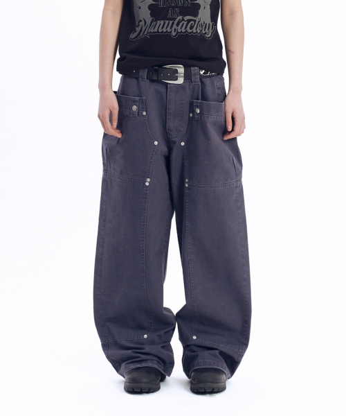 セール】Walt Panel Cotton Pants (Navy)（その他パンツ）｜AAKAM