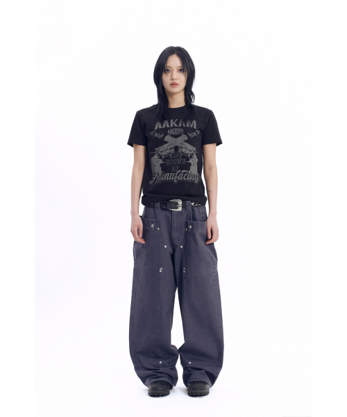 セール】Walt Panel Cotton Pants (Navy)（その他パンツ）｜AAKAM