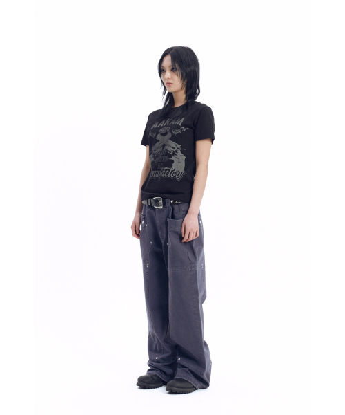 AAKAM（アーカム）の「Walt Panel Cotton Pants (Navy)（その他パンツ・レディース・その他・1/2）」の4枚目の写真