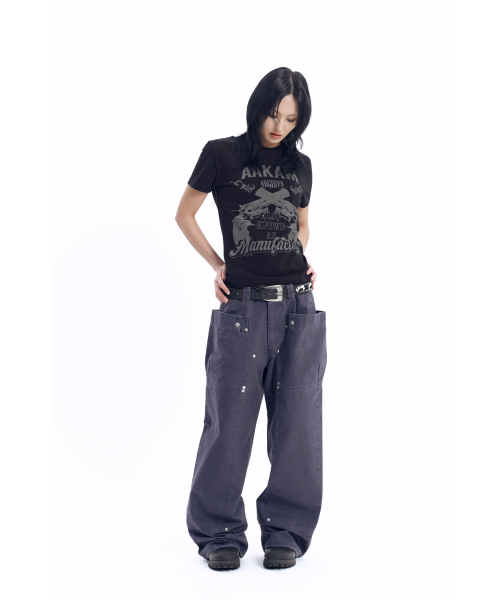 AAKAM（アーカム）の「Walt Panel Cotton Pants (Navy)（その他パンツ・レディース・その他・1/2）」の8枚目の写真