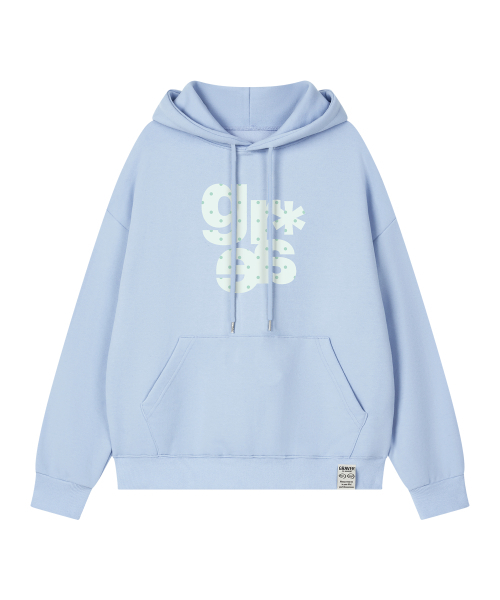 GRAVER（グレーバー）の「[ユニセックス]GRAE-S DOTフードパーカー_SKYBLUE（パーカー・レディース・スカイブルー・SMALL/MEDIUM/LARGE）」の2枚目の写真