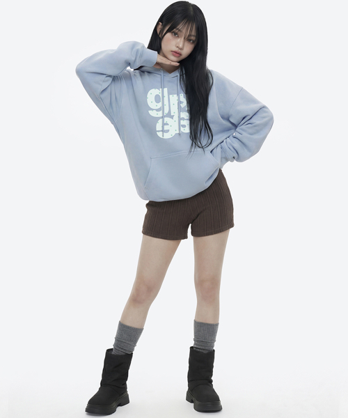 GRAVER（グレーバー）の「[ユニセックス]GRAE-S DOTフードパーカー_SKYBLUE（パーカー・レディース・スカイブルー・SMALL/MEDIUM/LARGE）」の3枚目の写真