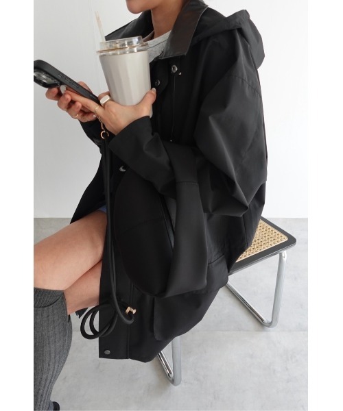 TRUNC（トランクエイティーエイト）の「Neo-Utility Tech Overcoat / ネオユーティリティテックオーバーコート（その他アウター・レディース・ブラック/ベージュ・FREE）」の5枚目の写真