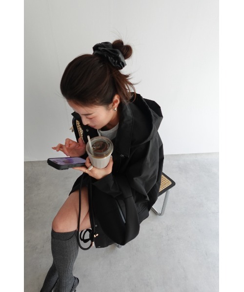 TRUNC（トランクエイティーエイト）の「Neo-Utility Tech Overcoat / ネオユーティリティテックオーバーコート（その他アウター・レディース・ブラック/ベージュ・FREE）」の6枚目の写真