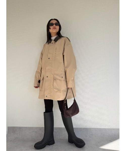 TRUNC（トランクエイティーエイト）の「Neo-Utility Tech Overcoat / ネオユーティリティテックオーバーコート（その他アウター・レディース・ブラック/ベージュ・FREE）」の8枚目の写真