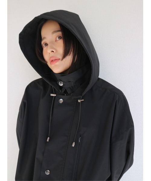 TRUNC（トランクエイティーエイト）の「Neo-Utility Tech Overcoat / ネオユーティリティテックオーバーコート（その他アウター・レディース・ブラック/ベージュ・FREE）」の12枚目の写真