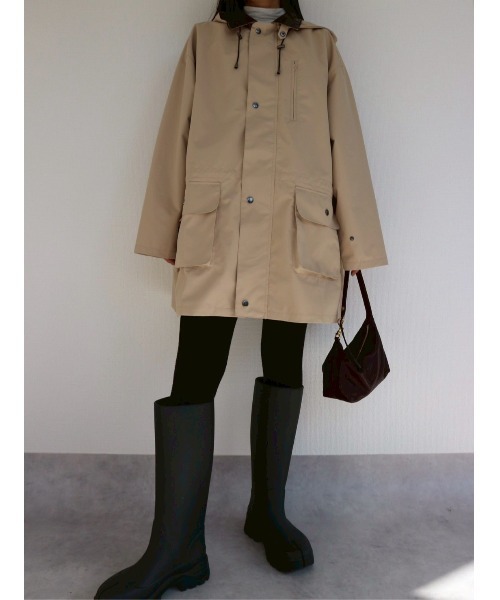 TRUNC（トランクエイティーエイト）の「Neo-Utility Tech Overcoat / ネオユーティリティテックオーバーコート（その他アウター・レディース・ブラック/ベージュ・FREE）」の15枚目の写真