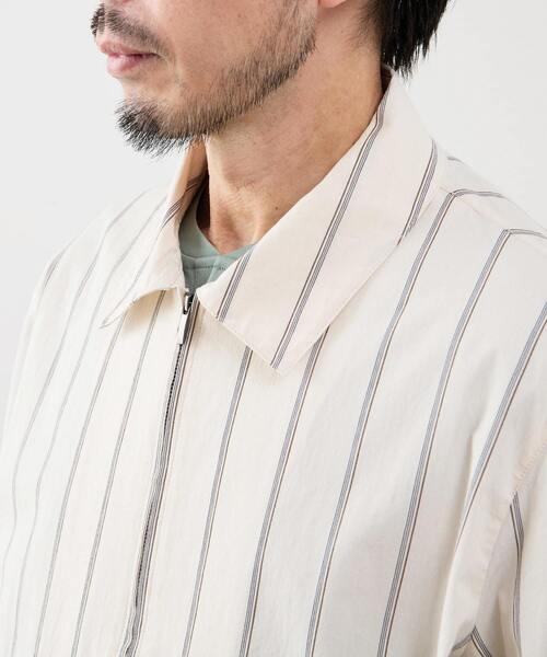 MEN'S MELROSE(メンズメルローズ)の「クラブストライプハリントンジャケット(ブルゾン・メンズ・アイボリー/ネイビー・4/3)」の7枚目の写真