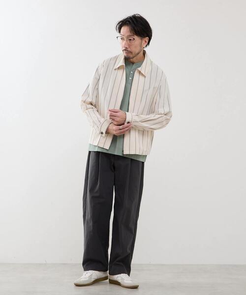 MEN'S MELROSE(メンズメルローズ)の「クラブストライプハリントンジャケット(ブルゾン・メンズ・アイボリー/ネイビー・4/3)」の16枚目の写真