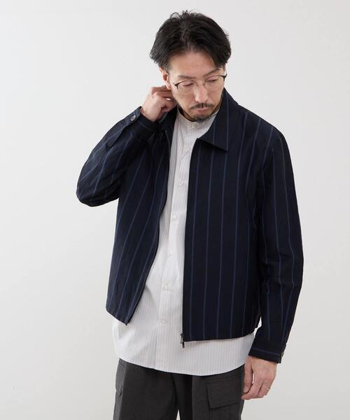 MEN'S MELROSE(メンズメルローズ)の「クラブストライプハリントンジャケット(ブルゾン・メンズ・アイボリー/ネイビー・4/3)」の17枚目の写真