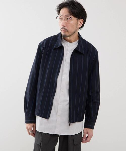 MEN'S MELROSE(メンズメルローズ)の「クラブストライプハリントンジャケット(ブルゾン・メンズ・アイボリー/ネイビー・4/3)」の18枚目の写真