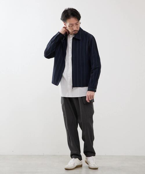 MEN'S MELROSE(メンズメルローズ)の「クラブストライプハリントンジャケット(ブルゾン・メンズ・アイボリー/ネイビー・4/3)」の19枚目の写真