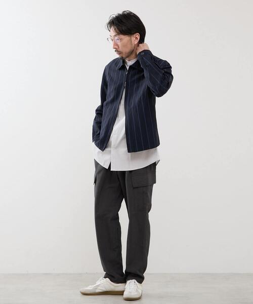 MEN'S MELROSE(メンズメルローズ)の「クラブストライプハリントンジャケット(ブルゾン・メンズ・アイボリー/ネイビー・4/3)」の20枚目の写真