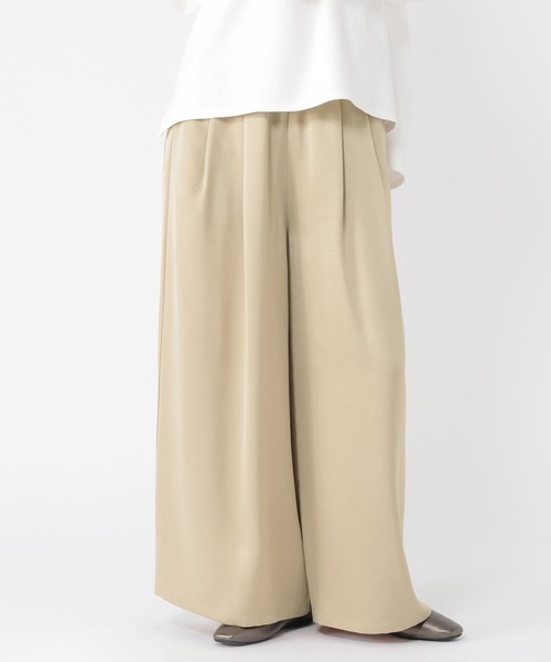 studio CLIP（スタディオクリップ）の「サテンイージーワイドパンツ（その他パンツ・レディース・アイボリー/ベージュ・FREE）」の10枚目の写真