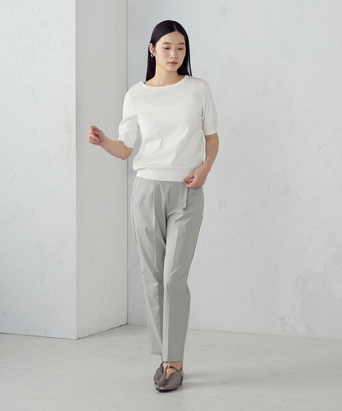 COMME CA ISM（コムサイズム）の「【ウォッシャブル・UVカット】ベーシック 2WAY5分袖ニット（ニット/セーター・レディース・ネイビー/ブルー/ブラック/アイボリー・MEDIUM/LARGE）」の11枚目の写真