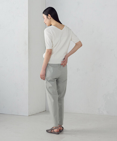 COMME CA ISM（コムサイズム）の「【ウォッシャブル・UVカット】ベーシック 2WAY5分袖ニット（ニット/セーター・レディース・ネイビー/ブルー/ブラック/アイボリー・MEDIUM/LARGE）」の15枚目の写真
