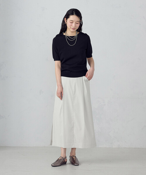 COMME CA ISM（コムサイズム）の「【ウォッシャブル・UVカット】ベーシック 2WAY5分袖ニット（ニット/セーター・レディース・ネイビー/ブルー/ブラック/アイボリー・MEDIUM/LARGE）」の17枚目の写真