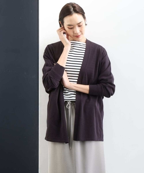 MICHEL KLEIN（ミッシェル・クラン）の「ドルマンスリーブ トッパーカーディガン（その他アウター・レディース・ベージュ/チャコールグレー/カーキ・38）」の2枚目の写真