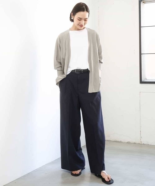 MICHEL KLEIN（ミッシェル・クラン）の「ドルマンスリーブ トッパーカーディガン（その他アウター・レディース・ベージュ/チャコールグレー/カーキ・38）」の10枚目の写真