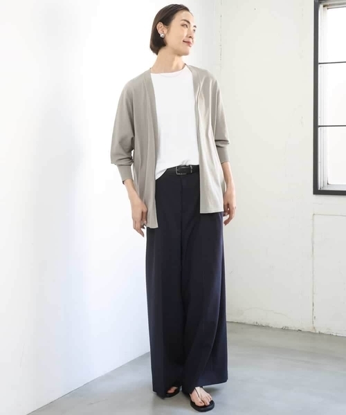 MICHEL KLEIN（ミッシェル・クラン）の「ドルマンスリーブ トッパーカーディガン（その他アウター・レディース・ベージュ/チャコールグレー/カーキ・38）」の12枚目の写真