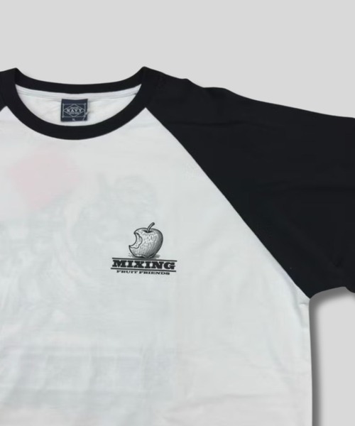 NAVY(ネイビー)の「【NAVY/ ネイビー】発泡バックプリント ラグラン7分袖Tシャツ(Tシャツ/カットソー・メンズ・チャコール/ブラック系1/グリーン/ブラック系2・M/L/XL)」の6枚目の写真