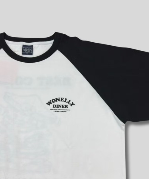 NAVY(ネイビー)の「【NAVY/ ネイビー】発泡バックプリント ラグラン7分袖Tシャツ(Tシャツ/カットソー・メンズ・チャコール/ブラック系1/グリーン/ブラック系2・M/L/XL)」の9枚目の写真