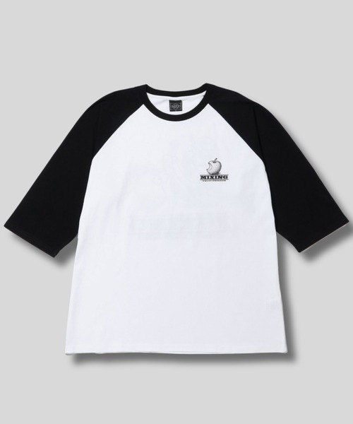 NAVY(ネイビー)の「【NAVY/ ネイビー】発泡バックプリント ラグラン7分袖Tシャツ(Tシャツ/カットソー・メンズ・チャコール/ブラック系1/グリーン/ブラック系2・M/L/XL)」の14枚目の写真