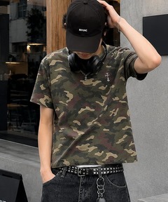 Camouflage Thermal Henry Neck T-shirt - 迷彩サーマルヘンリーネック