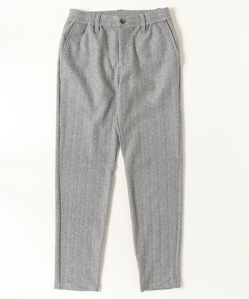 HIGH STREET(ハイストリート)の「HIGH STREET∴カラミメランジストライプジャガードイージーパンツ(デニムパンツ・メンズ・ライトグレー・M/L/LL)」の1枚目の写真