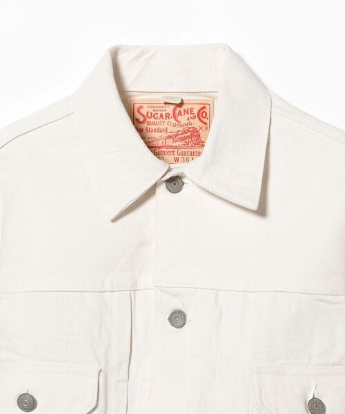 SUGAR CANE(シュガーケーン)の「SUGAR CANE / WHITE DENIM JACKET(デニムジャケット・レディース・ホワイト・36)」の9枚目の写真
