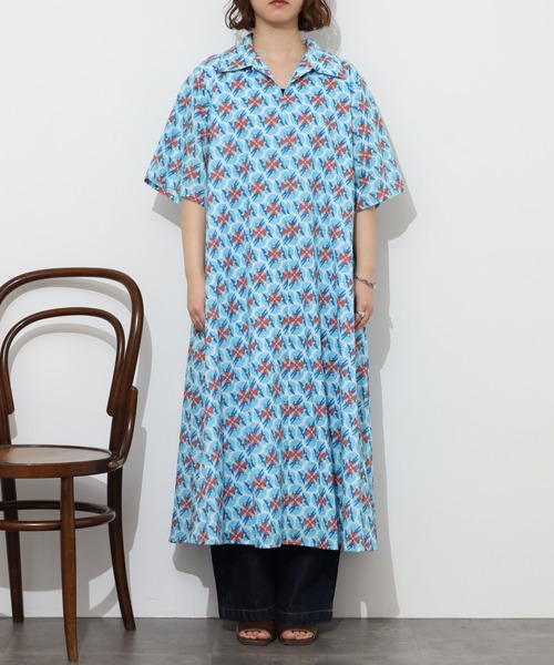 KILKI(キルキー)の「kilki スワロープリントワンピース 半端袖(ワンピース・レディース・ブルー系/グリーン系・ONESIZE)」の17枚目の写真