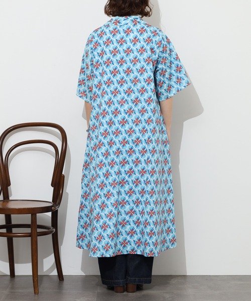 KILKI(キルキー)の「kilki スワロープリントワンピース 半端袖(ワンピース・レディース・ブルー系/グリーン系・ONESIZE)」の19枚目の写真
