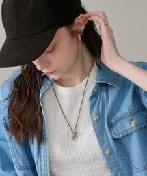 NOJESS（ノジェス）の「シルバーハートコードネックレス（ベージュ）（ネックレス）」