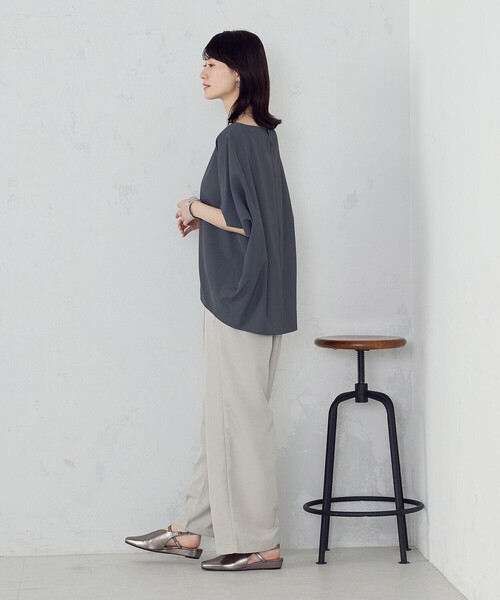 COMME CA MODELS(コムサモデルズ)の「【5サイズ展開】麻調 ワイドパンツ(その他パンツ・レディース・ライトグレー/ネイビー/ブラック/オリーブ・X-SMALL/SMALL/MEDIUM/LARGE/X-LARGE)」の12枚目の写真