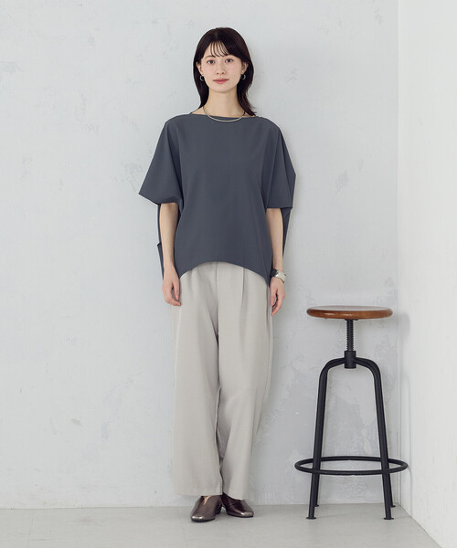 COMME CA MODELS(コムサモデルズ)の「【5サイズ展開】麻調 ワイドパンツ(その他パンツ・レディース・ライトグレー/ネイビー/ブラック/オリーブ・X-SMALL/SMALL/MEDIUM/LARGE/X-LARGE)」の13枚目の写真