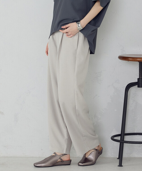 COMME CA MODELS(コムサモデルズ)の「【5サイズ展開】麻調 ワイドパンツ(その他パンツ・レディース・ライトグレー/ネイビー/ブラック/オリーブ・X-SMALL/SMALL/MEDIUM/LARGE/X-LARGE)」の16枚目の写真
