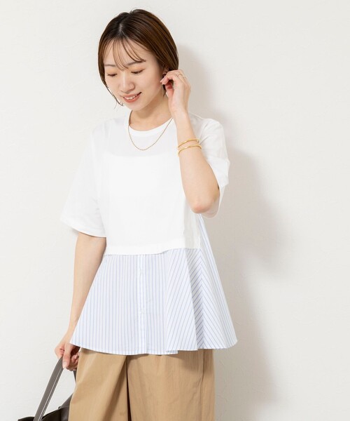 NOLLEY’S(ノーリーズ)の「【TORRAZZO DONNA/トラッゾドンナ】Docking Flare Top(Tシャツ/カットソー・レディース・ホワイト/ダークネイビー/グレー系その他・38)」の20枚目の写真