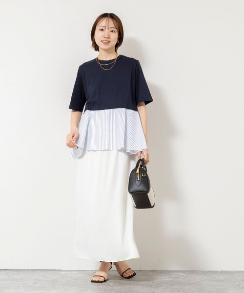 NOLLEY’S(ノーリーズ)の「【TORRAZZO DONNA/トラッゾドンナ】Docking Flare Top(Tシャツ/カットソー・レディース・ホワイト/ダークネイビー/グレー系その他・38)」の17枚目の写真