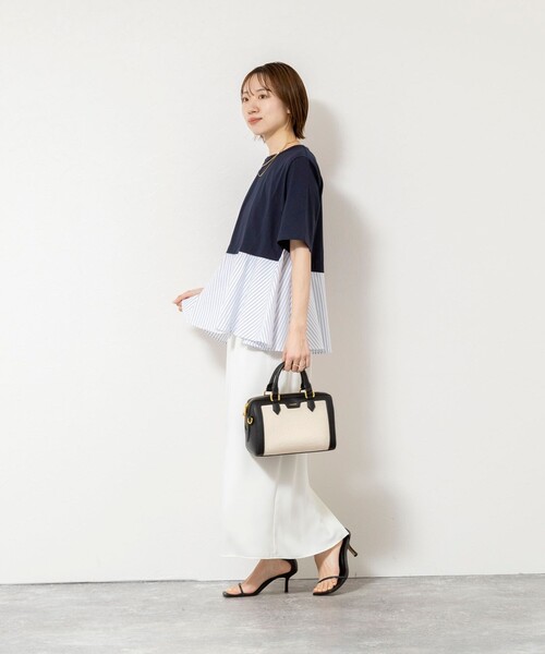 NOLLEY’S(ノーリーズ)の「【TORRAZZO DONNA/トラッゾドンナ】Docking Flare Top(Tシャツ/カットソー・レディース・ホワイト/ダークネイビー/グレー系その他・38)」の16枚目の写真