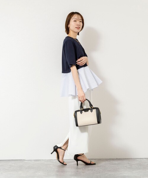 NOLLEY’S(ノーリーズ)の「【TORRAZZO DONNA/トラッゾドンナ】Docking Flare Top(Tシャツ/カットソー・レディース・ホワイト/ダークネイビー/グレー系その他・38)」の15枚目の写真