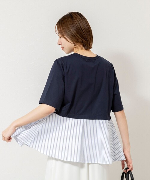NOLLEY’S(ノーリーズ)の「【TORRAZZO DONNA/トラッゾドンナ】Docking Flare Top(Tシャツ/カットソー・レディース・ホワイト/ダークネイビー/グレー系その他・38)」の14枚目の写真