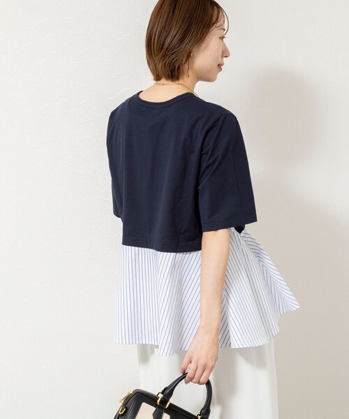 NOLLEY’S(ノーリーズ)の「【TORRAZZO DONNA/トラッゾドンナ】Docking Flare Top(Tシャツ/カットソー・レディース・ホワイト/ダークネイビー/グレー系その他・38)」の13枚目の写真