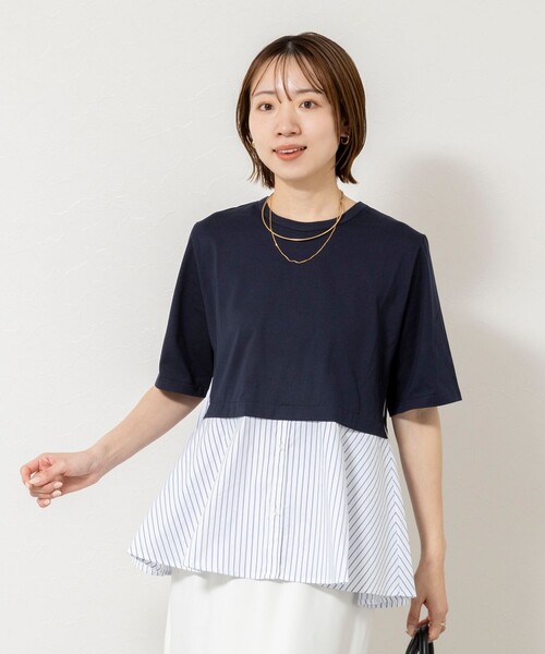NOLLEY’S(ノーリーズ)の「【TORRAZZO DONNA/トラッゾドンナ】Docking Flare Top(Tシャツ/カットソー・レディース・ホワイト/ダークネイビー/グレー系その他・38)」の12枚目の写真