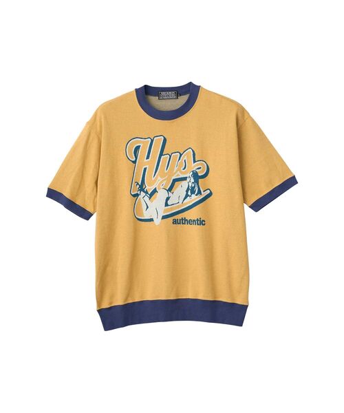 HYSTERIC GLAMOUR(ヒステリックグラマー)の「AUTHENTICジャカード Tシャツ(Tシャツ/カットソー・メンズ・トップグレー/グリーン/イエロー・SMALL/X-LARGE/LARGE/MEDIUM)」の1枚目の写真